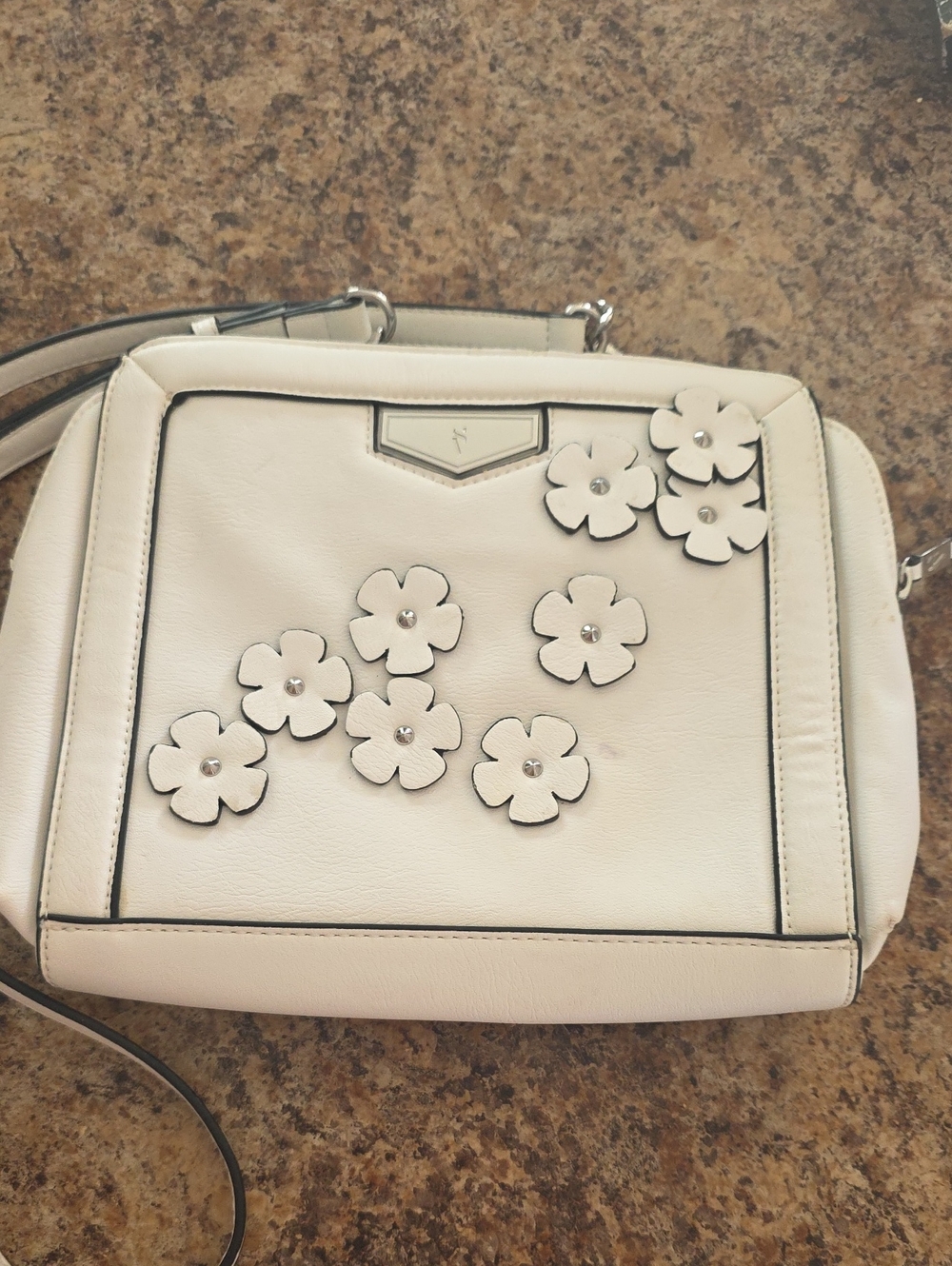 Off White Floral Crossbody Bag